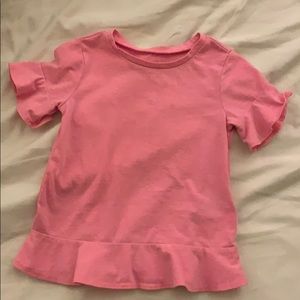Pink flutter sleeve tee shirt from gap